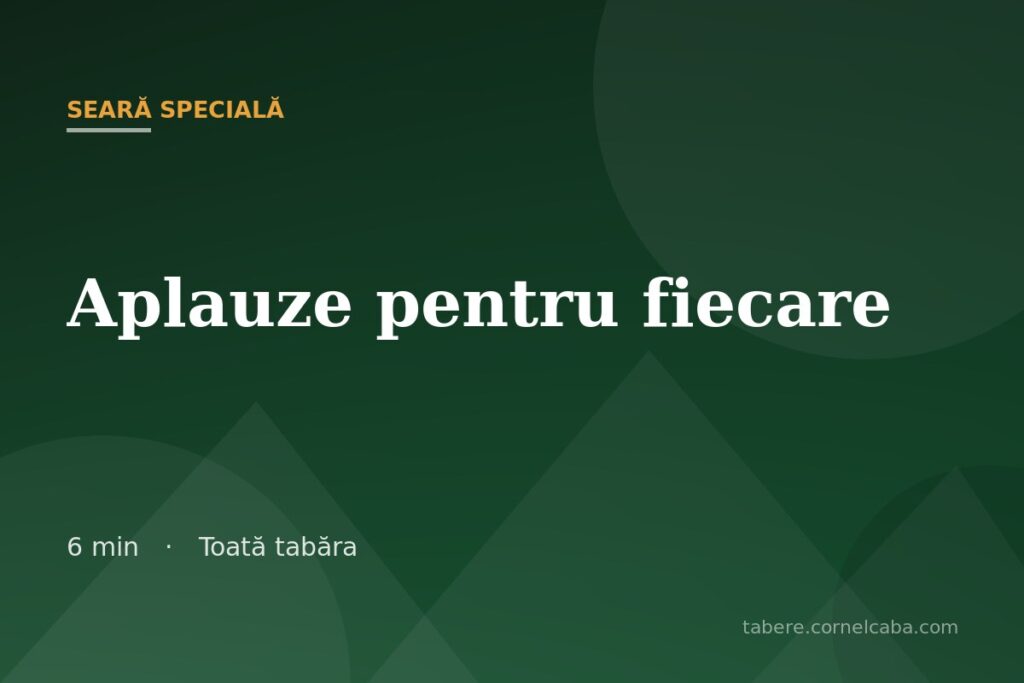 Ilustrație pentru jocul Aplauze pentru fiecare