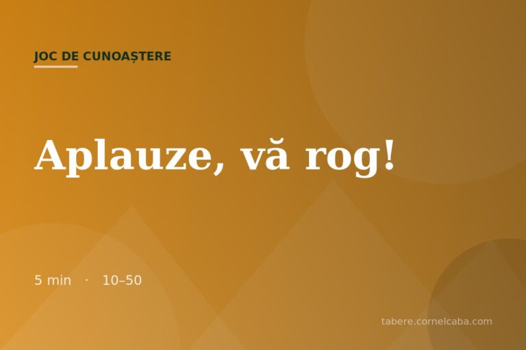 Ilustrație pentru jocul Aplauze, vă rog!
