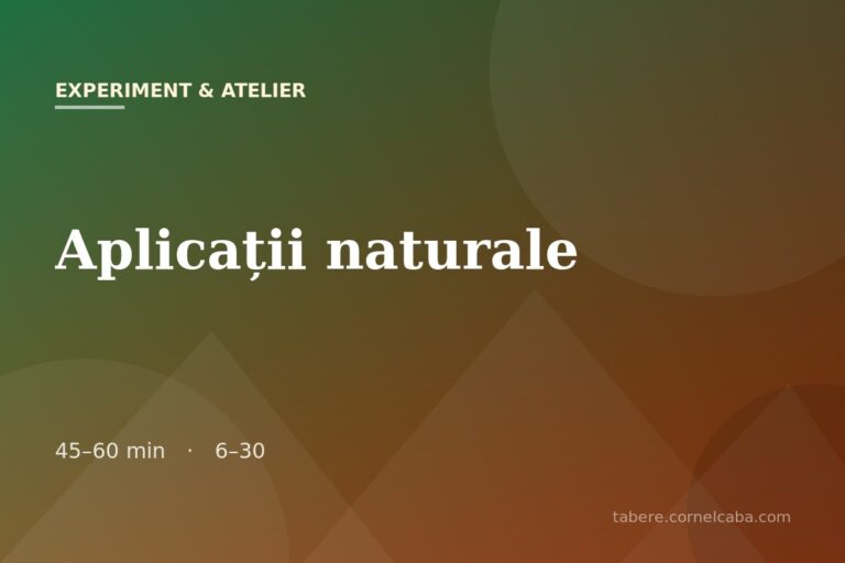Ilustrație pentru jocul Aplicații naturale