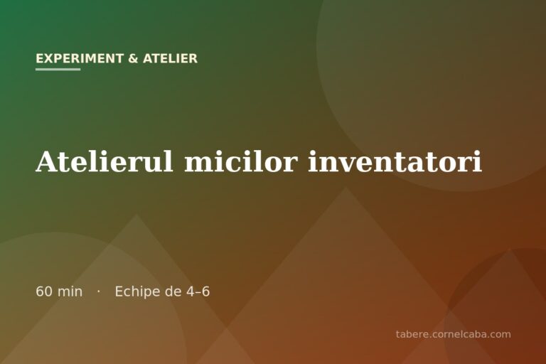 Ilustrație pentru jocul Atelierul micilor inventatori