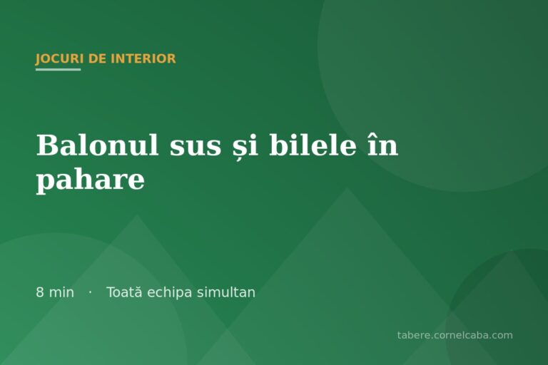 Ilustrație pentru jocul Balonul sus și bilele în pahare