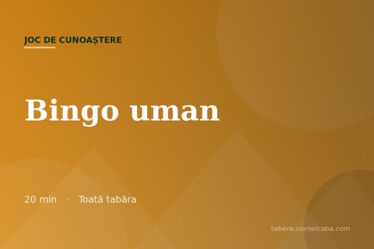 Ilustrație pentru jocul Bingo uman