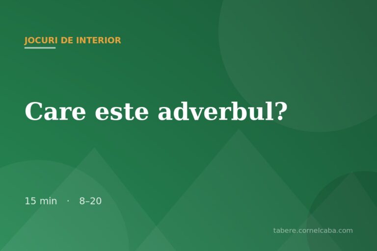 Ilustrație pentru jocul Care este adverbul?