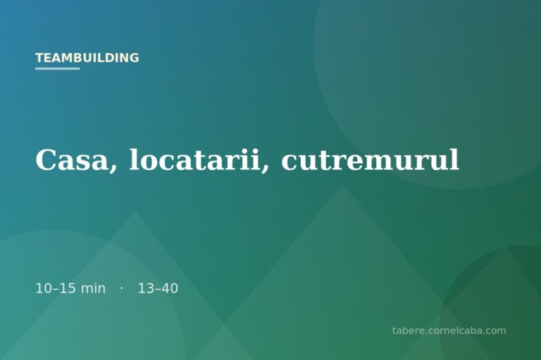 Ilustrație pentru jocul Casa, locatarii, cutremurul