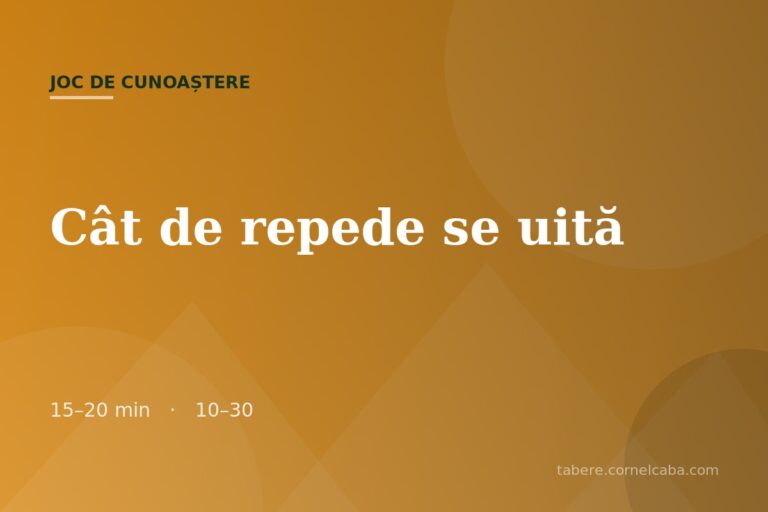 Ilustrație pentru jocul Cât de repede se uită