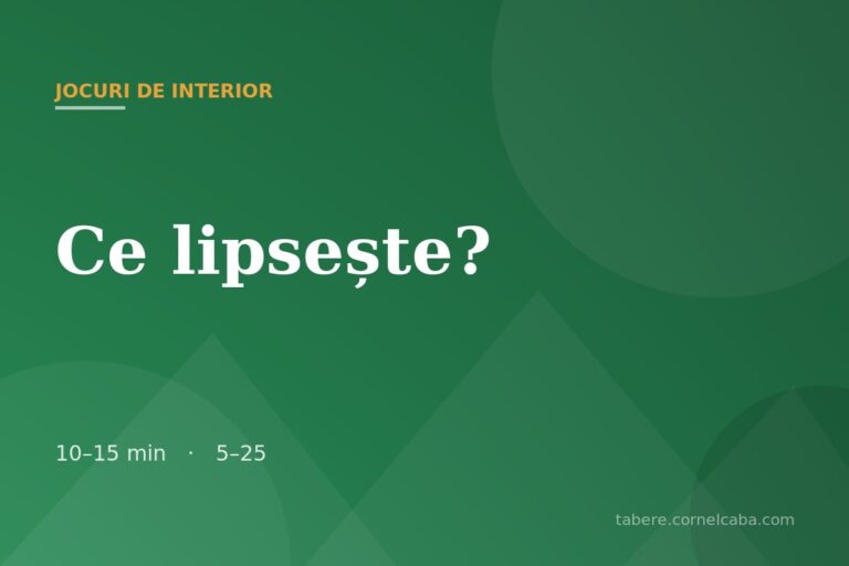 Ilustrație pentru jocul Ce lipsește?