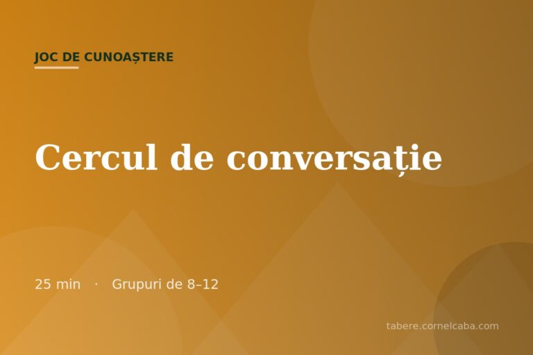 Ilustrație pentru jocul Cercul de conversație