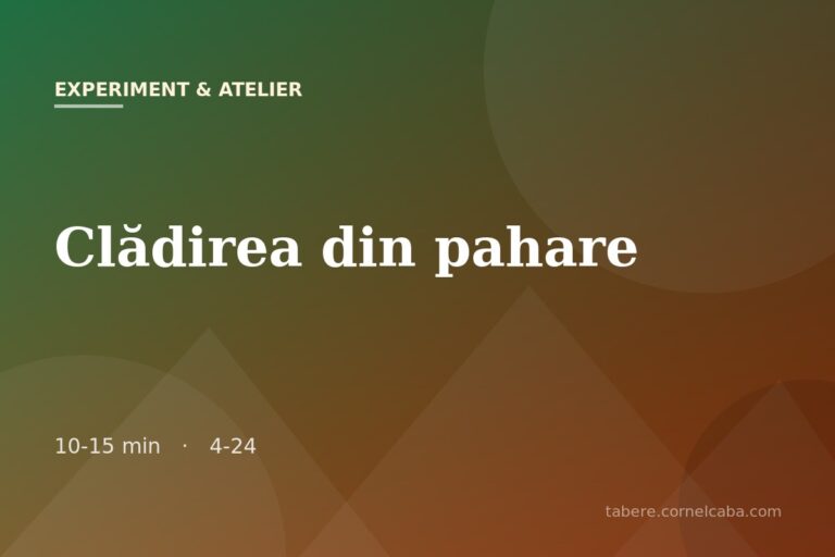 Ilustrație pentru jocul Clădirea din pahare