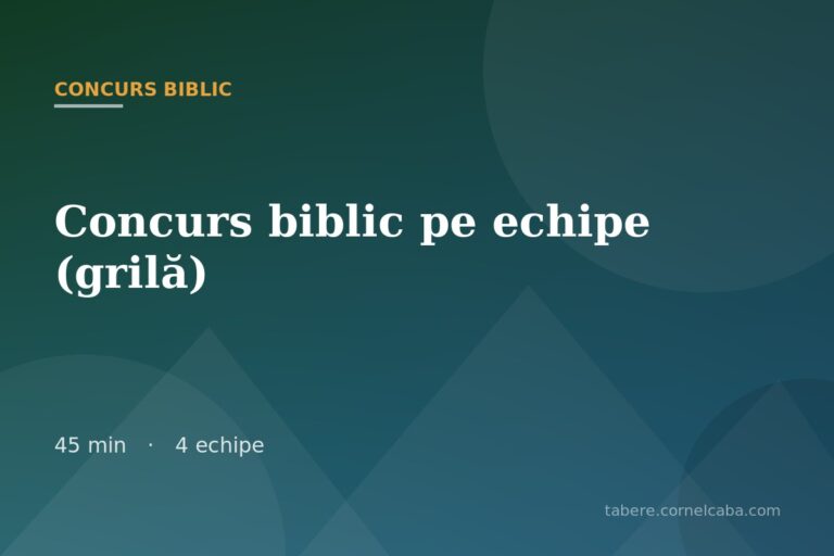 Ilustrație pentru jocul Concurs biblic pe echipe (grilă)