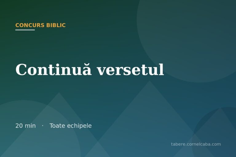 Ilustrație pentru jocul Continuă versetul