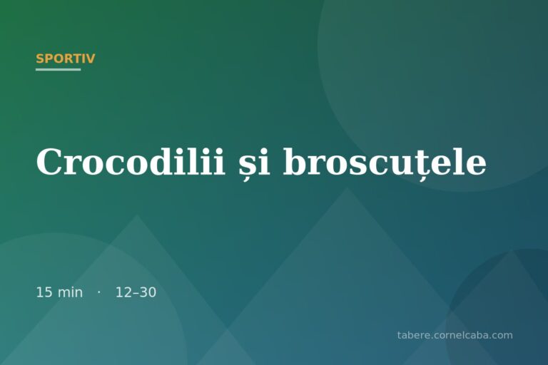 Ilustrație pentru jocul Crocodilii și broscuțele