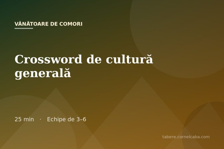 Ilustrație pentru jocul Crossword de cultură generală