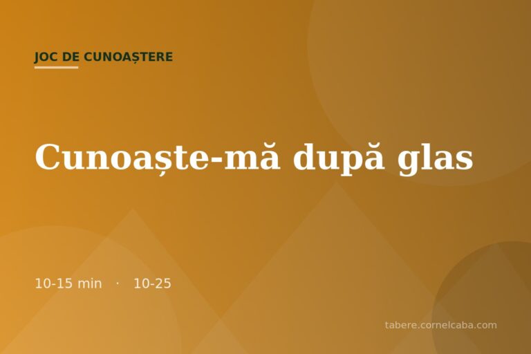 Ilustrație pentru jocul Cunoaște-mă după glas