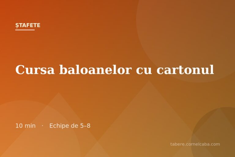 Ilustrație pentru jocul Cursa baloanelor cu cartonul