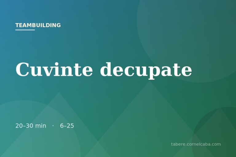 Ilustrație pentru jocul Cuvinte decupate