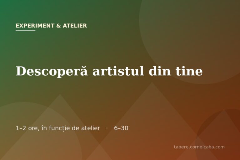 Ilustrație pentru jocul Descoperă artistul din tine
