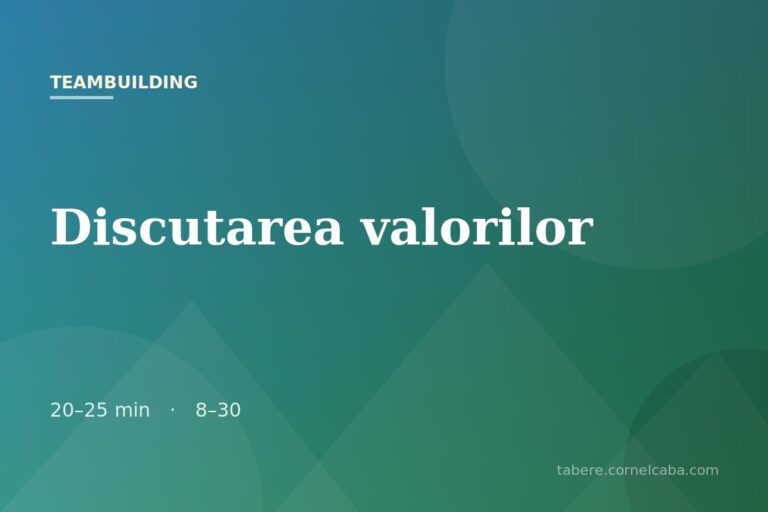 Ilustrație pentru jocul Discutarea valorilor