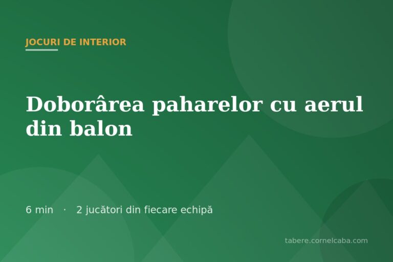 Ilustrație pentru jocul Doborârea paharelor cu aerul din balon