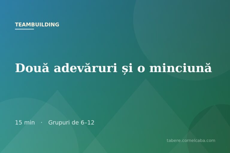 Ilustrație pentru jocul Două adevăruri și o minciună