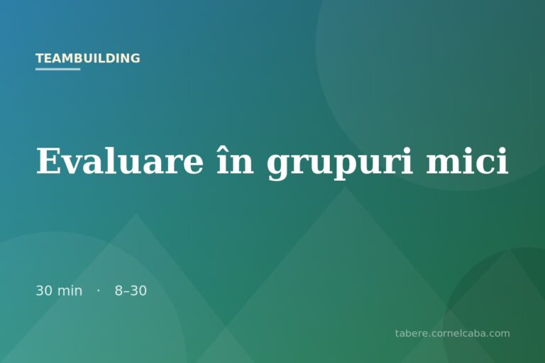 Ilustrație pentru jocul Evaluare în grupuri mici