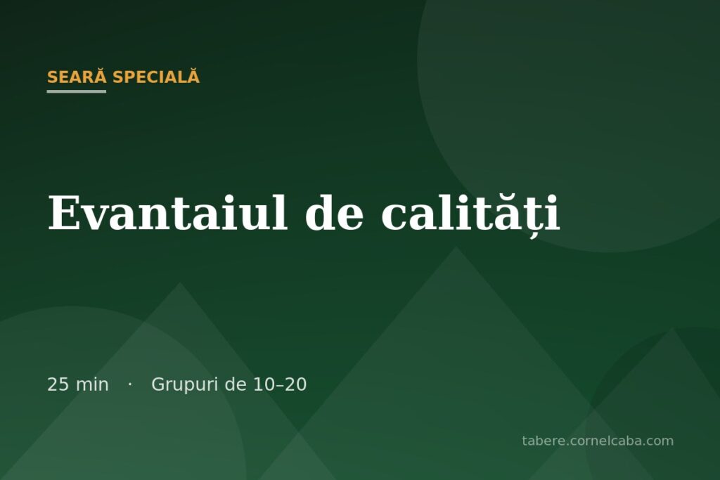 Ilustrație pentru jocul Evantaiul de calități