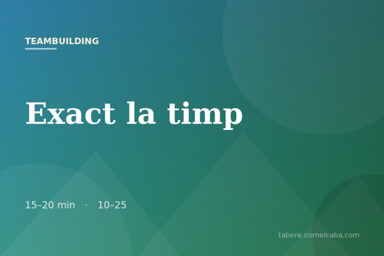 Ilustrație pentru jocul Exact la timp