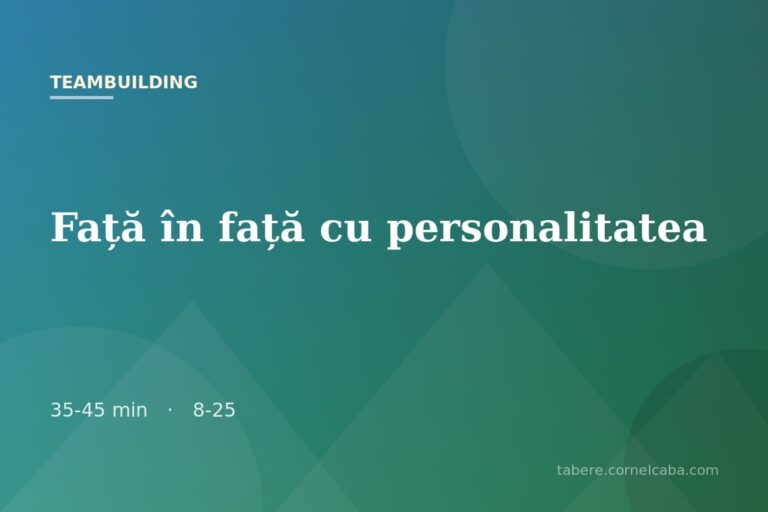 Ilustrație pentru jocul Față în față cu personalitatea