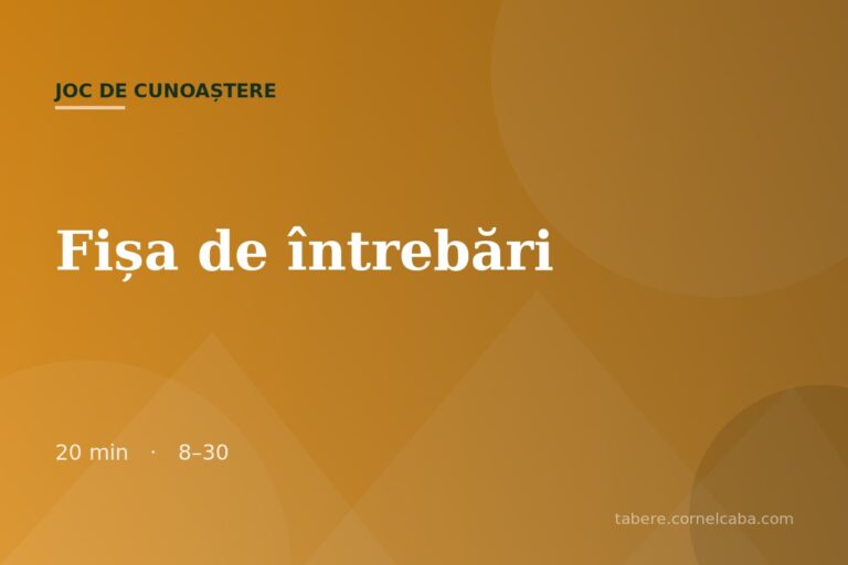 Ilustrație pentru jocul Fișa de întrebări