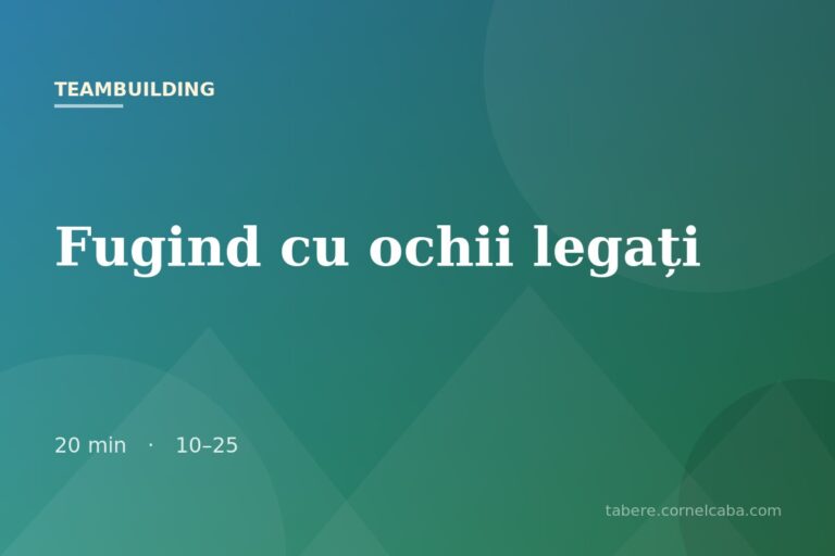 Ilustrație pentru jocul Fugind cu ochii legați