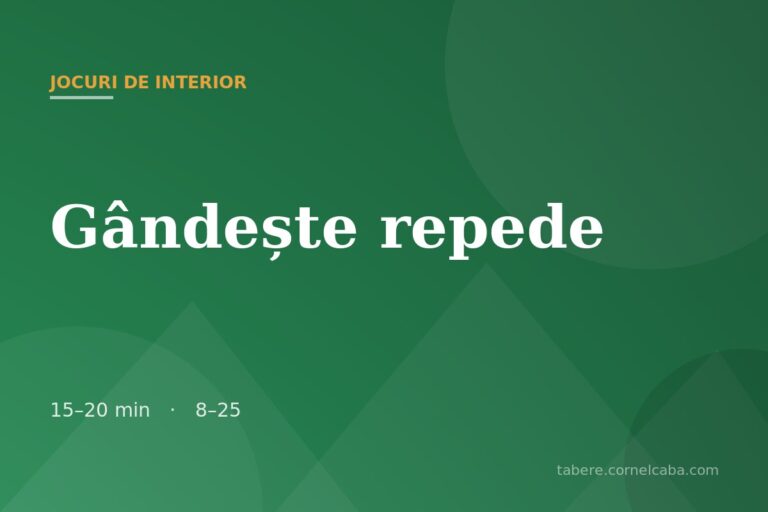 Ilustrație pentru jocul Gândește repede