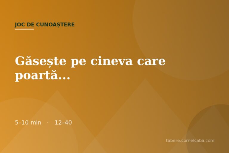 Ilustrație pentru jocul Găsește pe cineva care poartă…