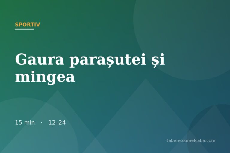 Ilustrație pentru jocul Gaura parașutei și mingea