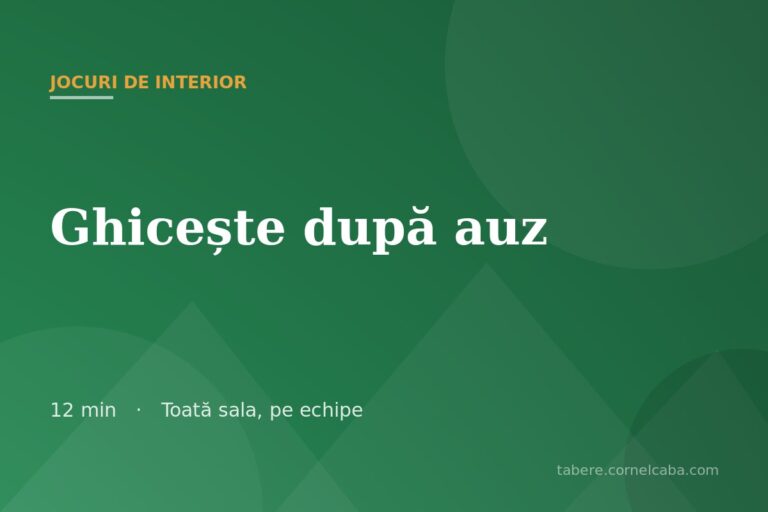 Ilustrație pentru jocul Ghicește după auz