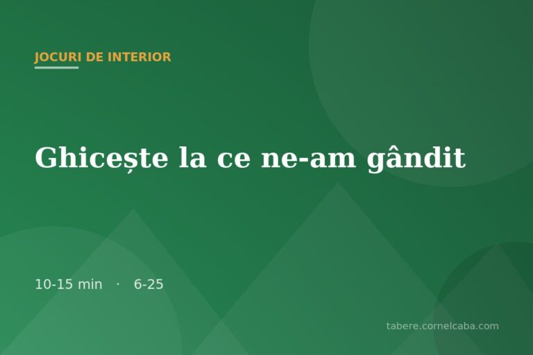 Ilustrație pentru jocul Ghicește la ce ne-am gândit