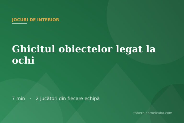 Ilustrație pentru jocul Ghicitul obiectelor legat la ochi