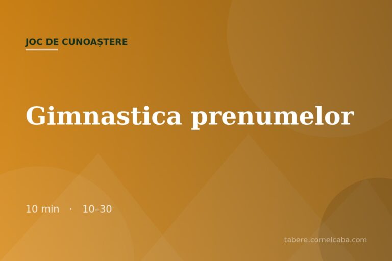 Ilustrație pentru jocul Gimnastica prenumelor