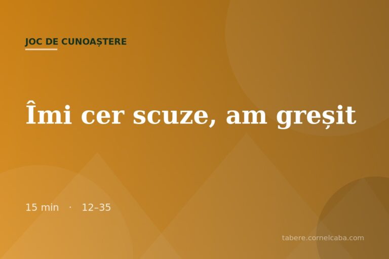 Ilustrație pentru jocul Îmi cer scuze, am greșit