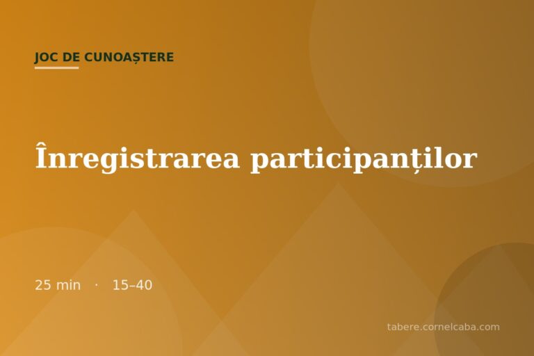 Ilustrație pentru jocul Înregistrarea participanților