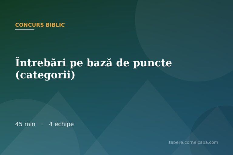 Ilustrație pentru jocul Întrebări pe bază de puncte (categorii)