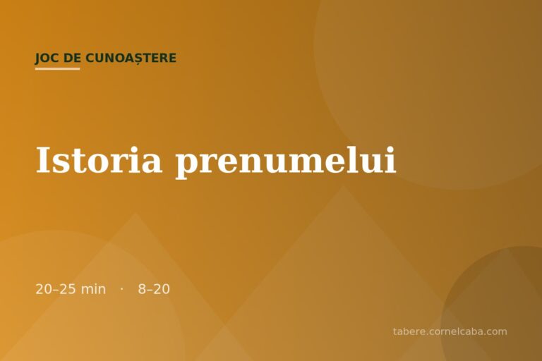 Ilustrație pentru jocul Istoria prenumelui