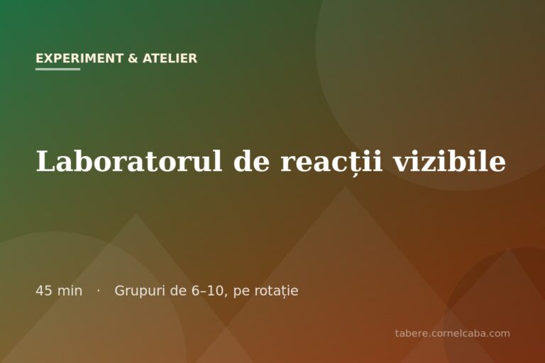 Ilustrație pentru jocul Laboratorul de reacții vizibile