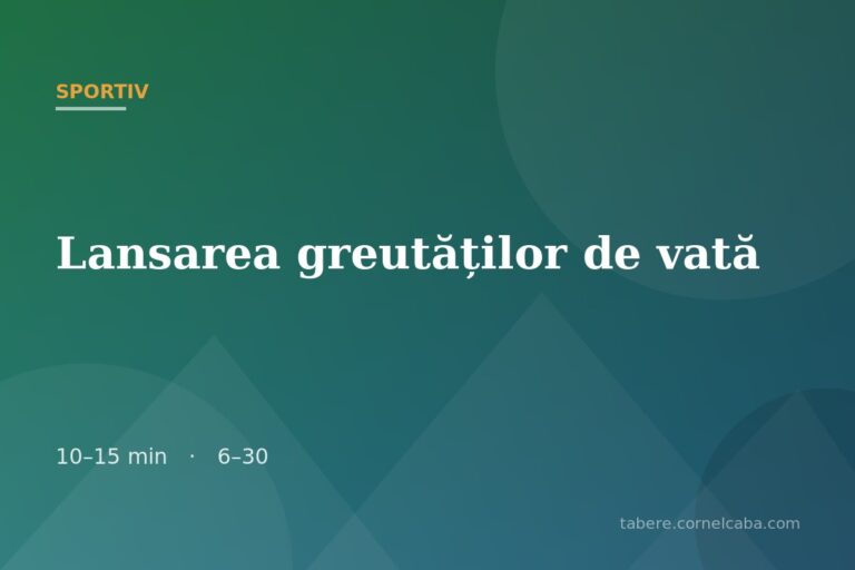 Ilustrație pentru jocul Lansarea greutăților de vată
