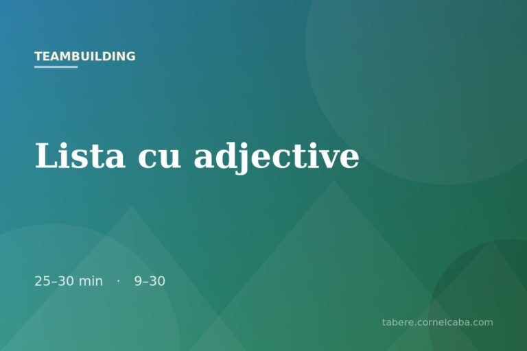 Ilustrație pentru jocul Lista cu adjective