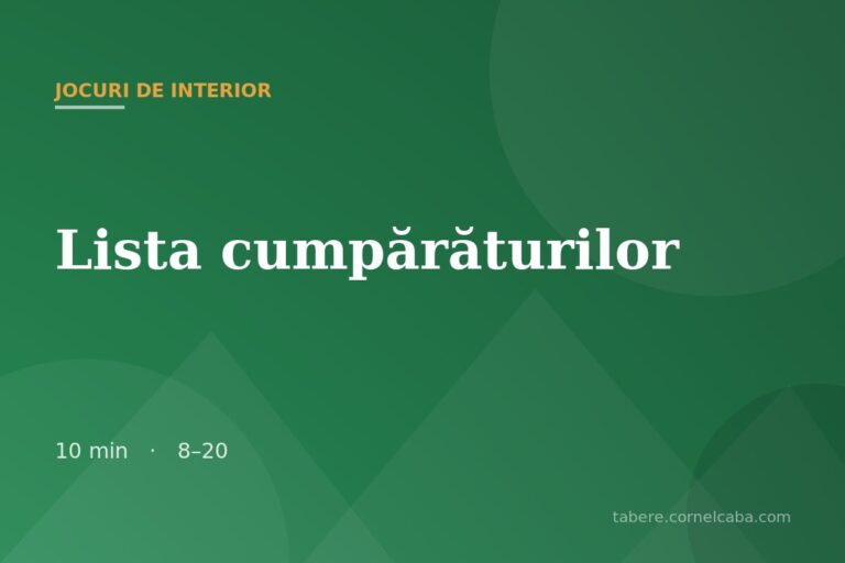 Ilustrație pentru jocul Lista cumpărăturilor