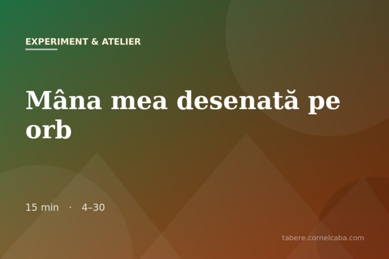 Ilustrație pentru jocul Mâna mea desenată pe orb