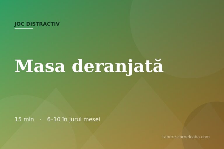 Ilustrație pentru jocul Masa deranjată