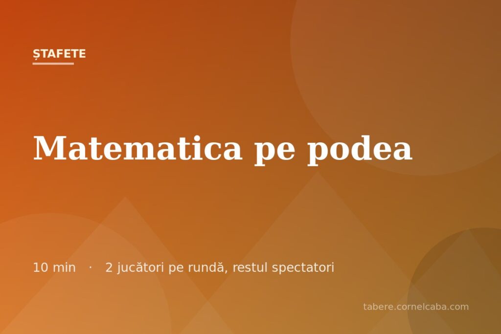 Ilustrație pentru jocul Matematica pe podea