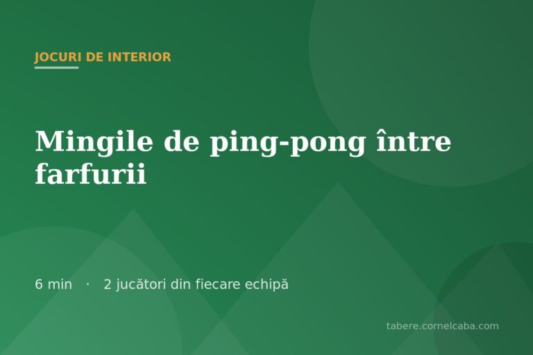 Ilustrație pentru jocul Mingile de ping-pong între farfurii