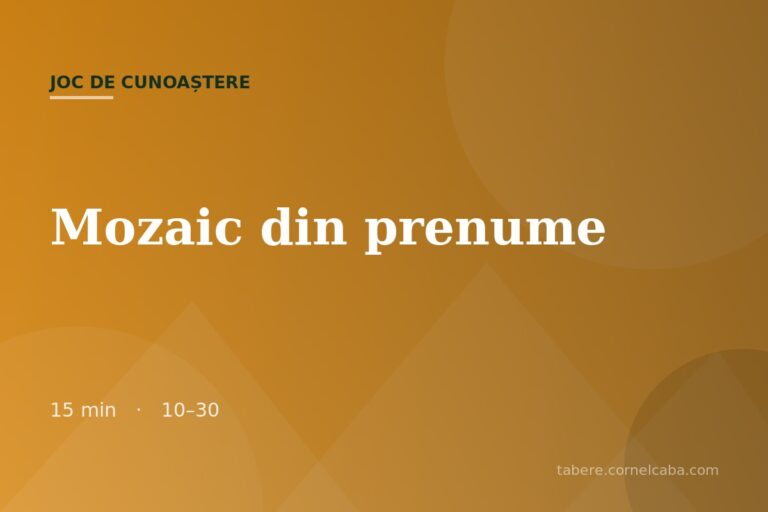 Ilustrație pentru jocul Mozaic din prenume