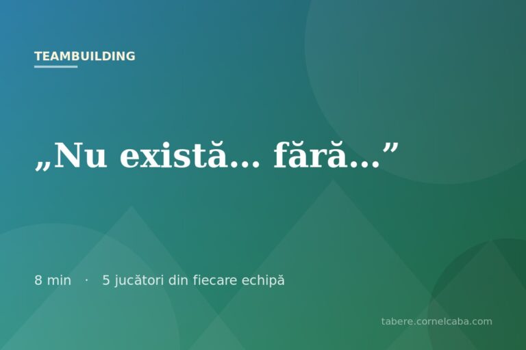 Ilustrație pentru jocul „Nu există… fără…”